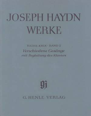 Franz Joseph Haydn: Verschiedene Gesange Mit Begleitung Des Klaviers