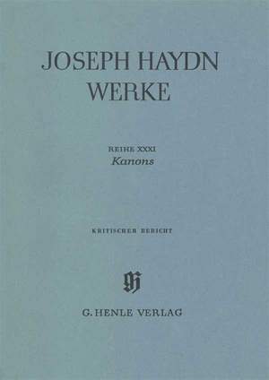 Franz Joseph Haydn: Canons - Critical Report