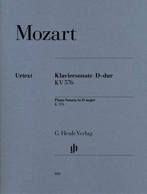 Mozart, W A: Piano Sonata D major KV 576