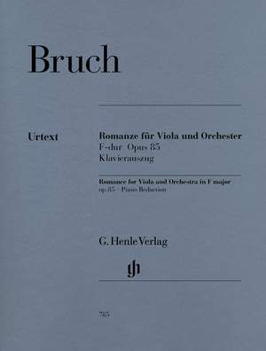 Bruch, M: Romance for Viola and Orchestra in F major op. 85