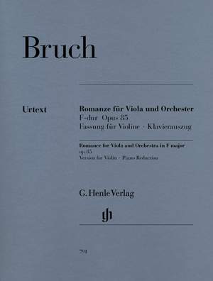 Bruch, M: Romance for Viola and Orchestra F major op. 85