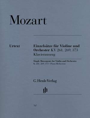 Mozart, W A: Single Movements for Violin and Orchestra KV 261, 269 und 373