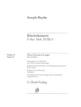 Haydn, J: Konzert für Klavier (Cembalo) und Orchester F-Dur F major Hob. XVIII:3