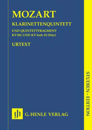 Mozart, W A: Clarinet quintet a major and Fragment KV 581 und KV Anh. 91 (516c)