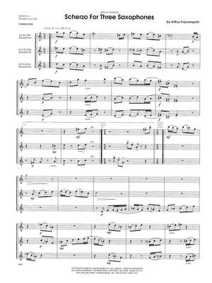 Arthur R. Frackenpohl: Scherzo For Three Saxophones