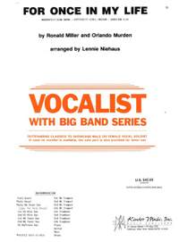 Miller For Once In My Life Vocalist W/ Big Band