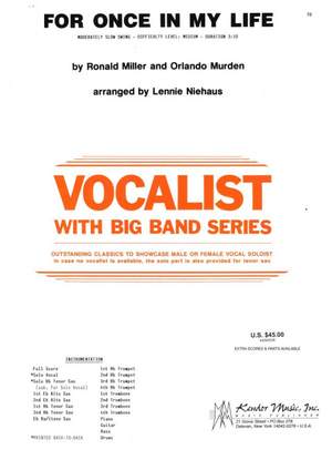 Miller For Once In My Life Vocalist W/ Big Band