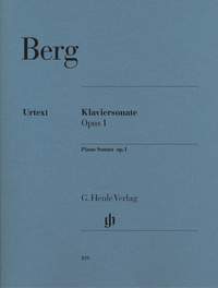 Berg, A: Piano Sonata op. 1