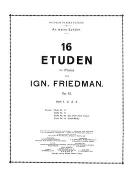 Ignaz Friedman: 16 Etuder Bd. 4
