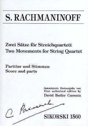 Sergei Rachmaninov: Two Movements For String Quartet