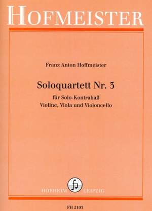 Hoffmeister, F. A: Solo Quartet Number 3