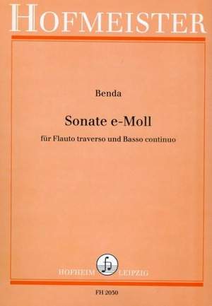 Benda, F: Sonata In E Minor