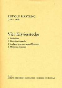 Hartung, R: 4 Piano Pieces