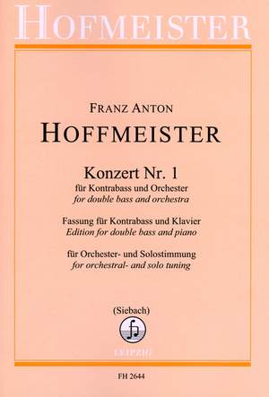 Hoffmeister, F. A: Concerto No 1