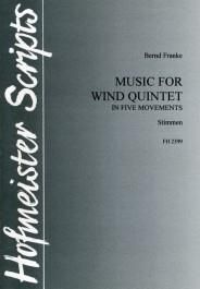 Franke, B: Music For Wind Quintet - Parts