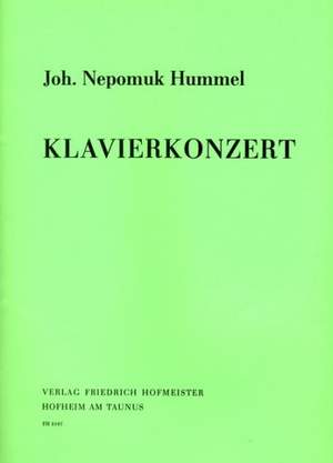 Hummel, J. N: Piano Concerto In A Major