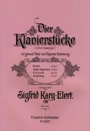 Karg-elert, S: 4 Piano Pieces Op 23