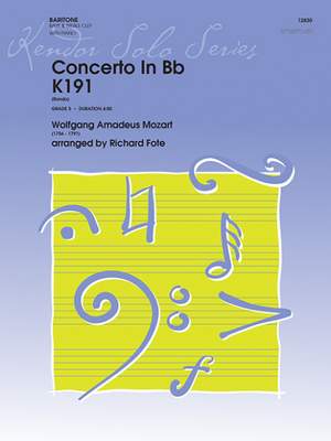 Wolfgang Amadeus Mozart: Concerto In Bb K191 (Rondo)
