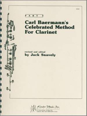 Carl Baermann: Baermann's Celebrated Method For Clarinet, Part 3