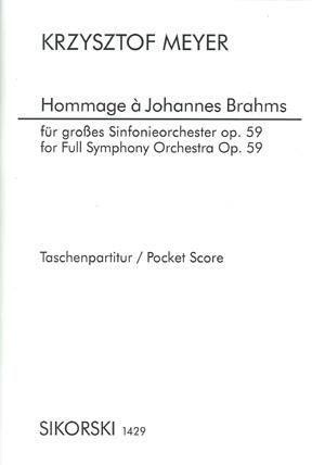 Krzysztof Meyer: Hommage à Johannes Brahms