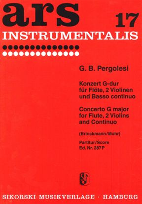 Giovanni Battista Pergolesi: Concerto In Sol (Fl, 2Vl E Bc)