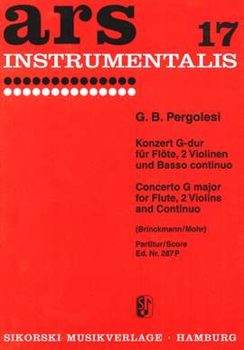 Giovanni Battista Pergolesi: Concerto In Sol (Fl, 2Vl E Bc)