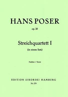 Hans Poser: Streichquartett Nr. 1
