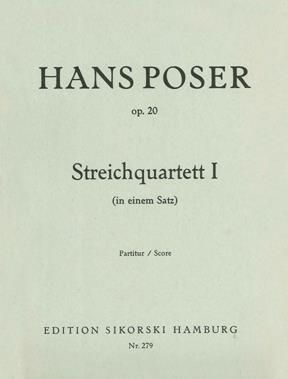 Hans Poser: Streichquartett Nr. 1