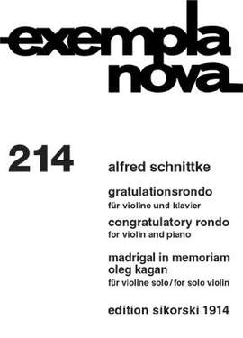 Alfred Schnittke: Gratulationsrondo-Madrigal in memoriam Oleg Kagan