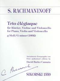 Sergei Rachmaninoff: Trio élégiaque No. 1 In G Minor