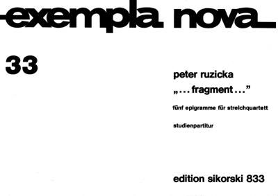 Peter Ruzicka: fragment