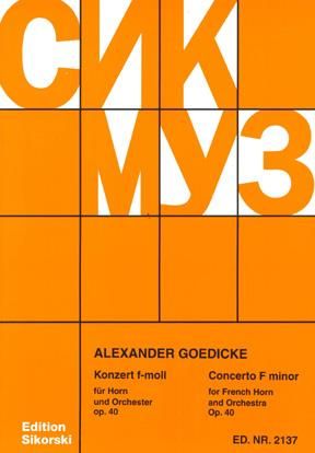 Alexander Goedicke: Konzert