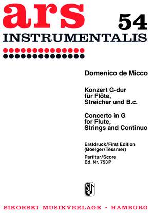 Micco, Domenico: Concerto In G Major - Score