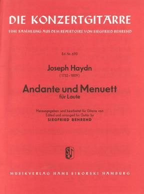 Franz Joseph Haydn: Andante und Menuett für Laute