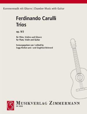 Carulli, F: Trio op. 9 No. 3 for flute, violin and guitar