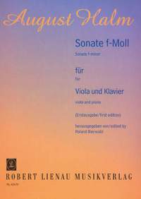 Halm, A: Sonata F minor