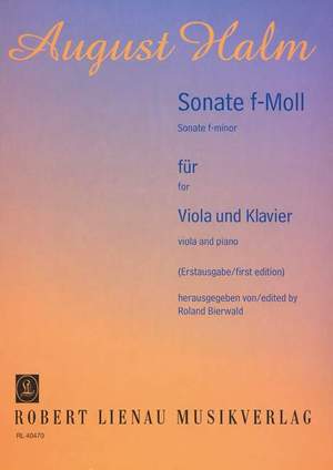 Halm, A: Sonate f-Moll F minor
