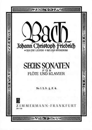 Bach, J C F: Six Sonatas BR B18/ Wf VIII:3/4