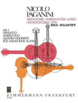 Paganini, N: Minuetto, Andantino and Allegro moderato