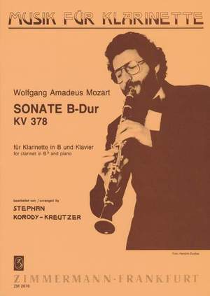 Mozart, W A: Sonata B flat major KV 378