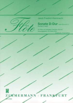 Kleinknecht, J F: Sonate D-Dur D major