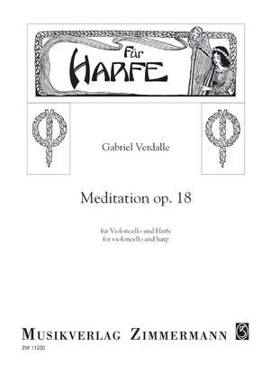 Verdalle: Meditation op. 18 for Cello and Harp