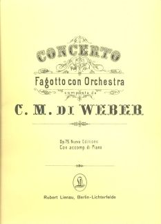 Weber, C M v: Konzert F-Dur F major op. 75