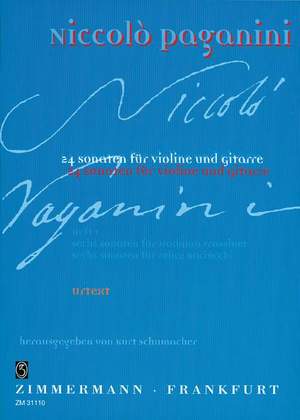 Niccolò Paganini: Vierundzwanzig Sonaten Heft I