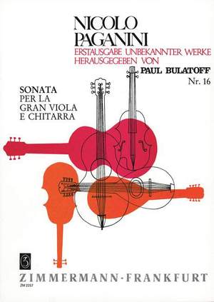 Paganini, N: Sonata per la Gran Viola e Guitar 16