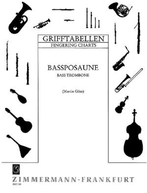 Fingering Table for Trombone (bass)