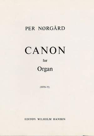 Per Nørgård: Canon For Organ