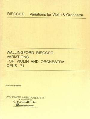 Wallingford Riegger: Variations, Op. 71