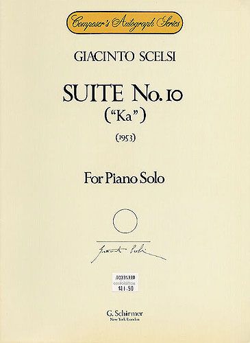 Giacinto Scelsi: Suite No. 10 (1953)
