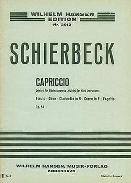 Poul Schierbeck: Capriccio For Wind Quintet Op. 53